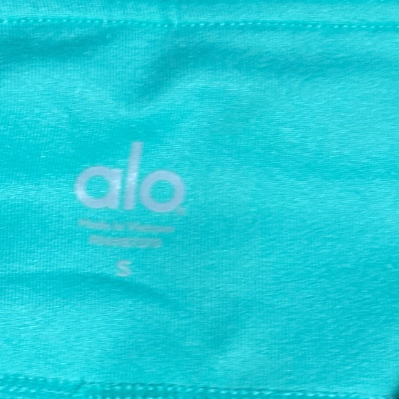 Alo Yoga Goddess Ribbed Leggings Turquoise and Gray Size Small - Picture 4 of 4